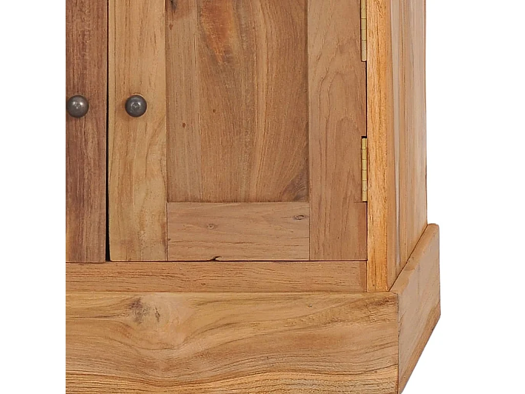 Credenza Angolare 60x45x60 cm in Legno Massello di Teak
