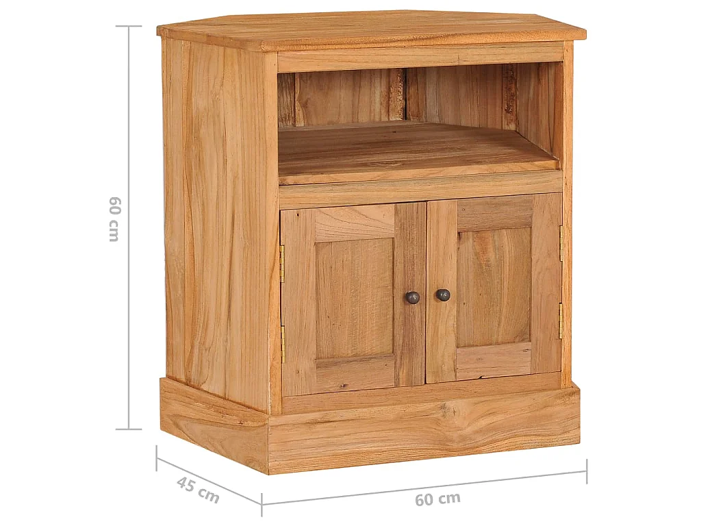 Buffet d'angle 60x45x60 cm bois de teck massif