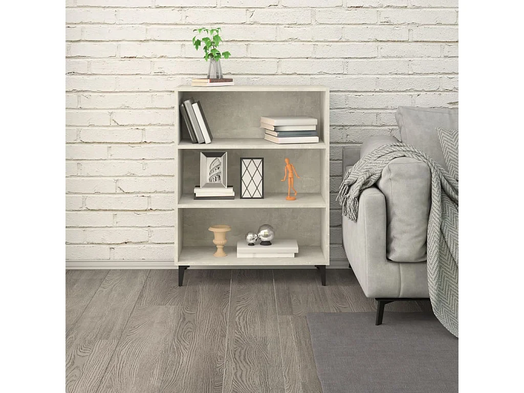 Dressoir 69,5x32,5x90 cm bewerkt hout betongrijs