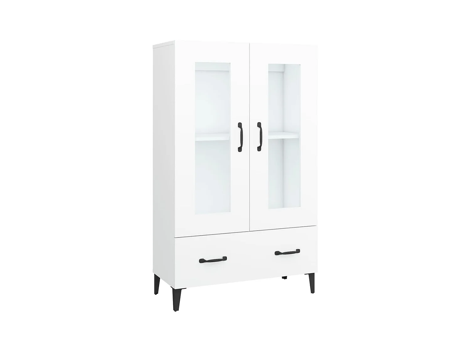 Buffet haut Blanc 70x31x115 cm Bois d'ingénierie