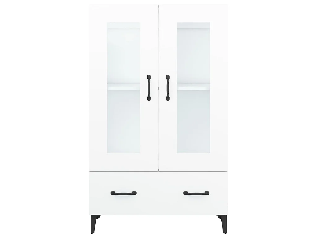 Credenza Bianca 70x31x115 cm in Legno Ingegnerizzato