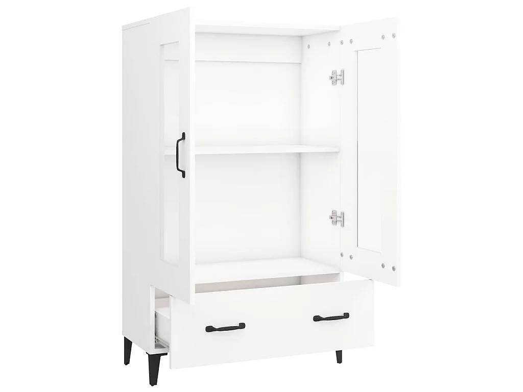 Credenza Bianca 70x31x115 cm in Legno Ingegnerizzato