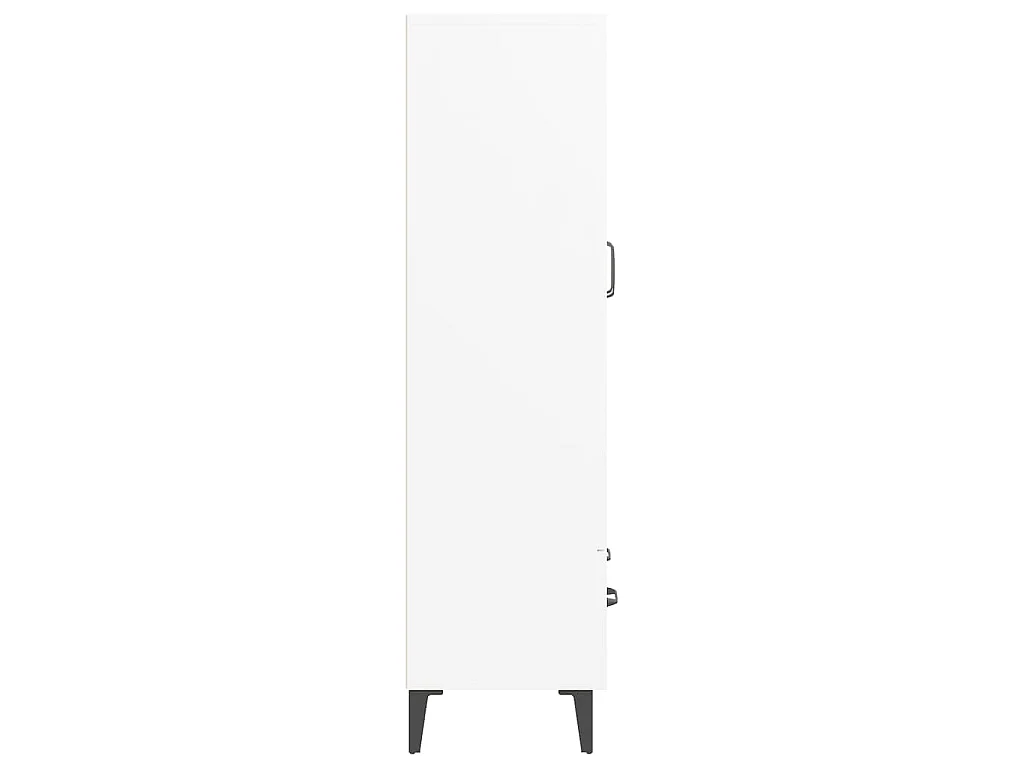 Credenza Bianca 70x31x115 cm in Legno Ingegnerizzato