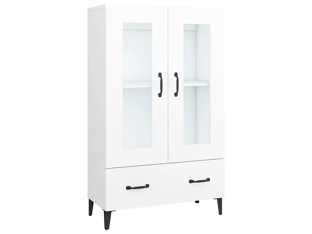 Credenza Bianca 70x31x115 cm in Legno Ingegnerizzato