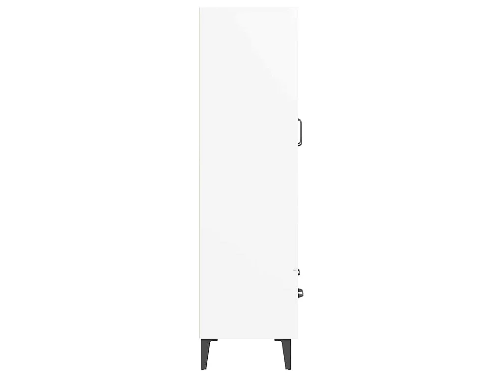 Aparador de madera contrachapada blanco 70x31x115 cm