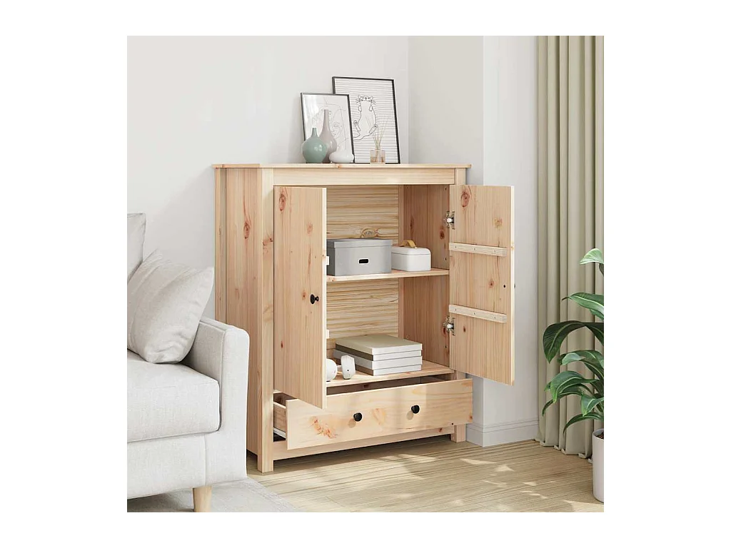 Credenza 83x41,5x100 cm in Legno Massello di Pino