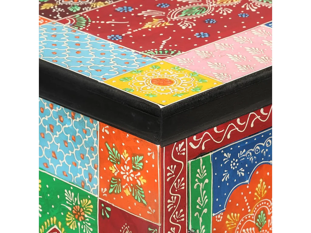 Aparador pintado a mano puertas madera maciza mango 53x30x75 cm