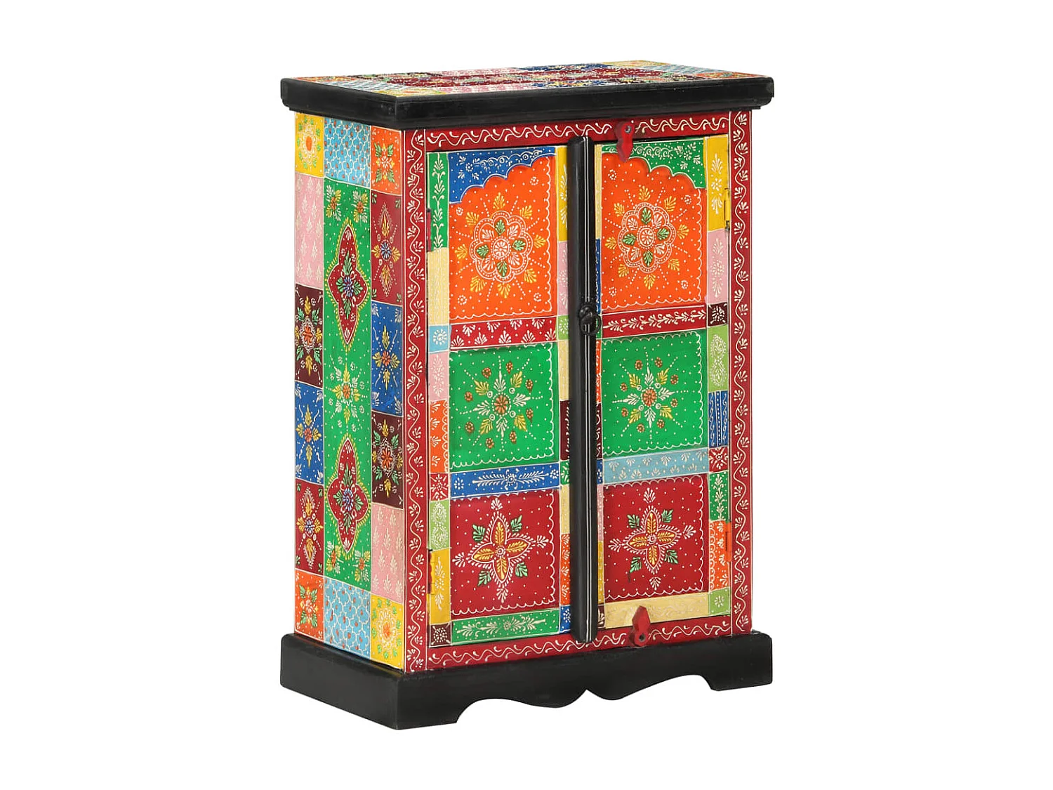 Aparador pintado a mano puertas madera maciza mango 53x30x75 cm