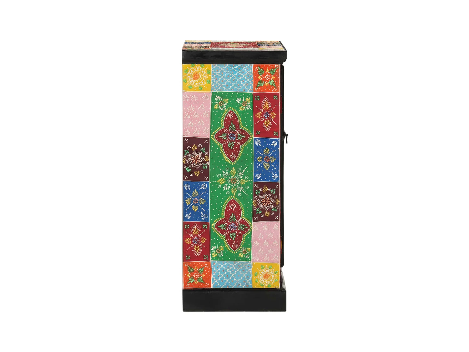 Buffet peint à la main avec portes 53x30x75 cm Bois de manguier