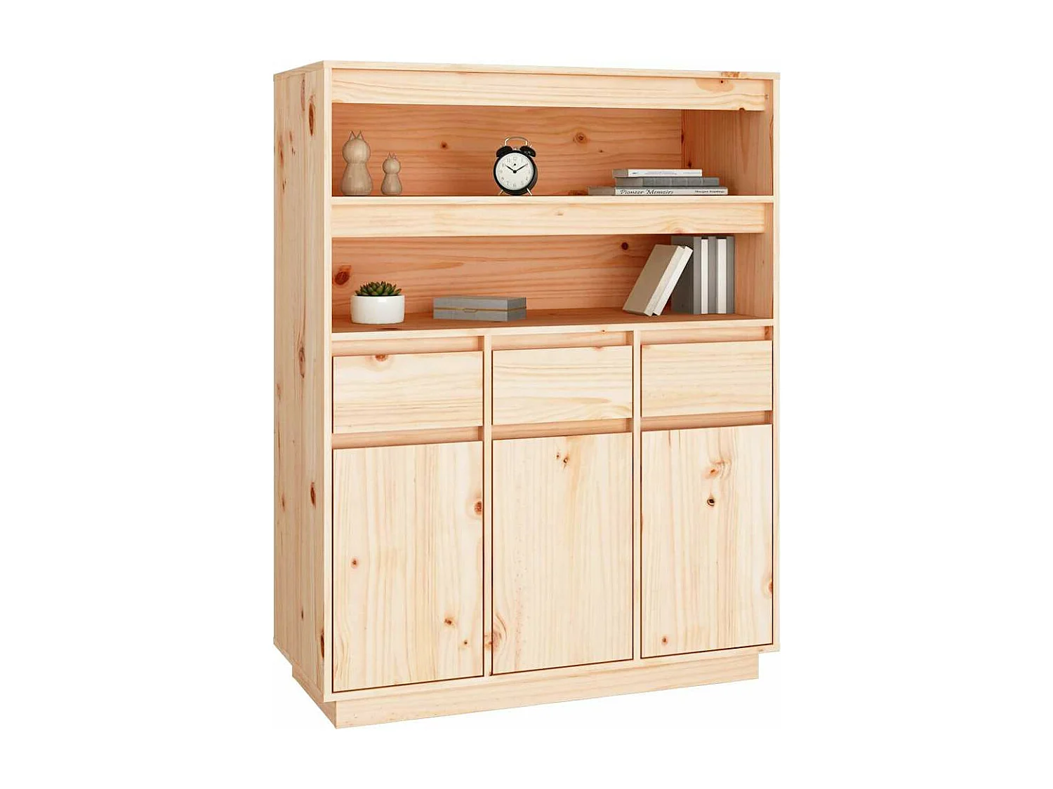 Buffet haut 89x40x116,5 cm Bois massif de pin