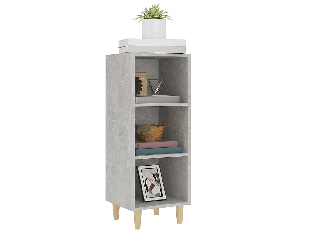 Buffet Gris béton 34,5x32,5x90 cm Bois d'ingénierie
