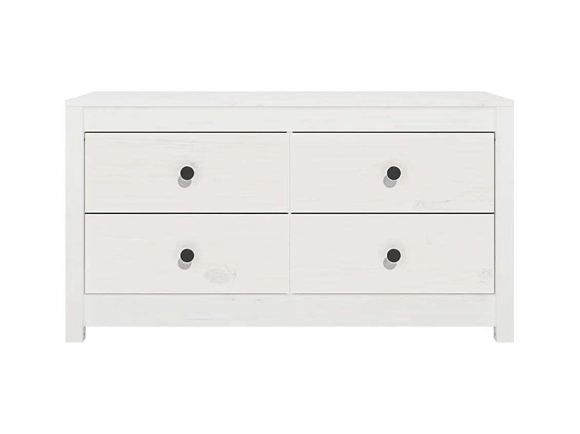 Dressoir 100x40x54 cm massief grenenhout wit