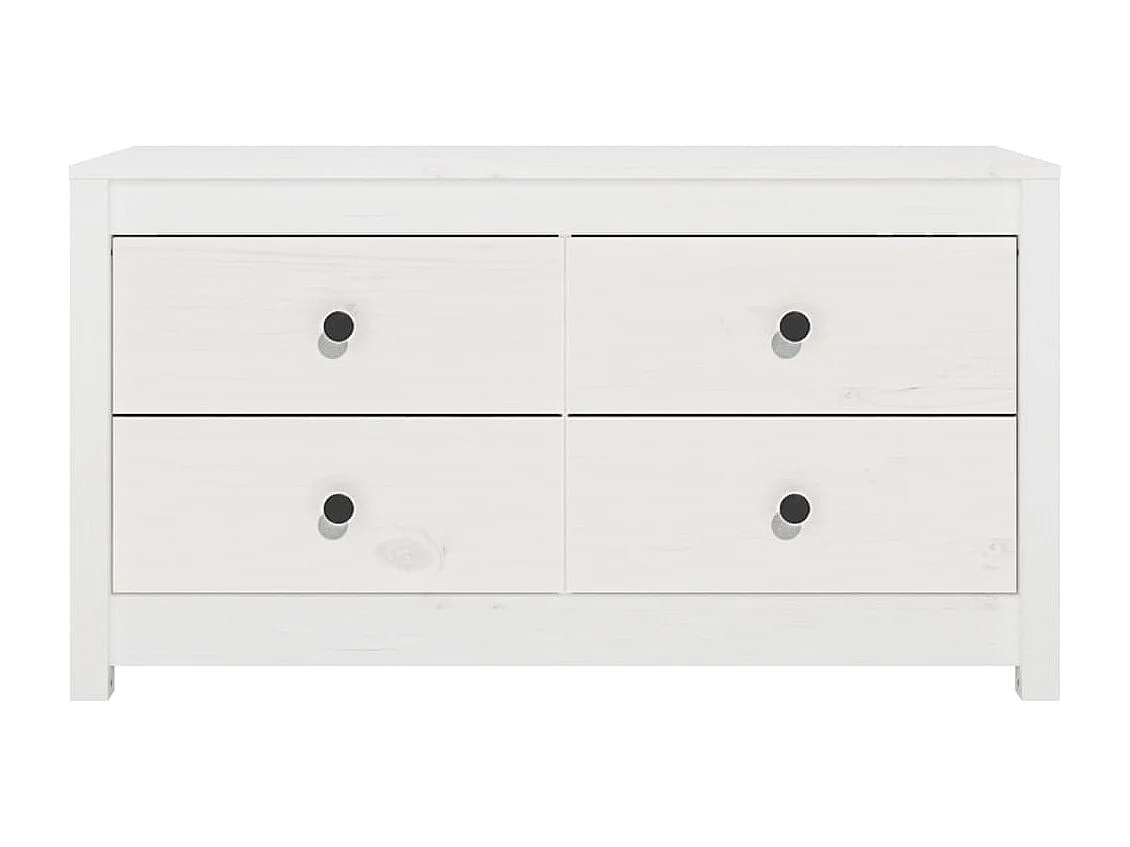 Armário de apoio 100x40x54 cm pinho maciço branco