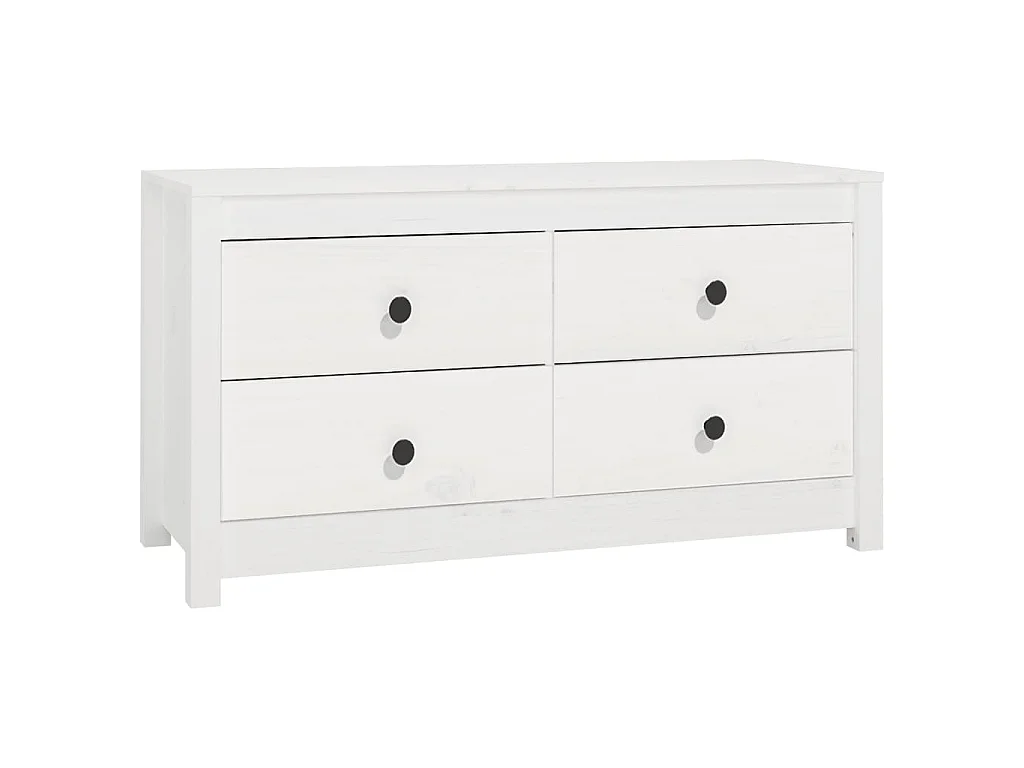 Armário de apoio 100x40x54 cm pinho maciço branco