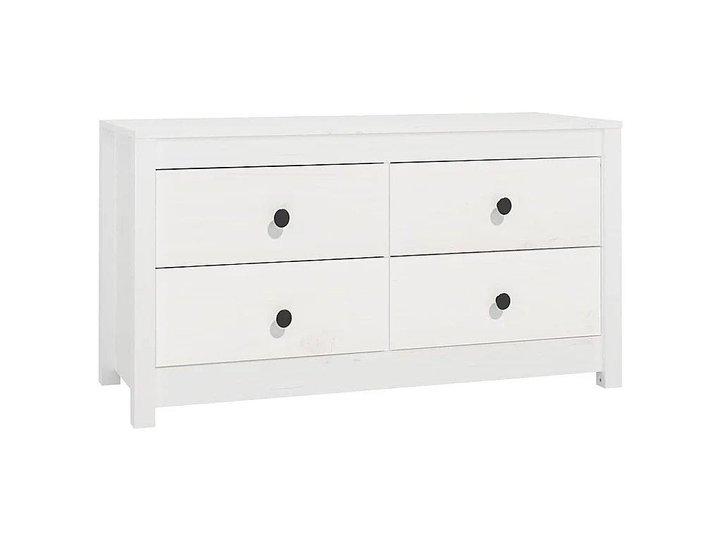Armário de apoio 100x40x54 cm pinho maciço branco