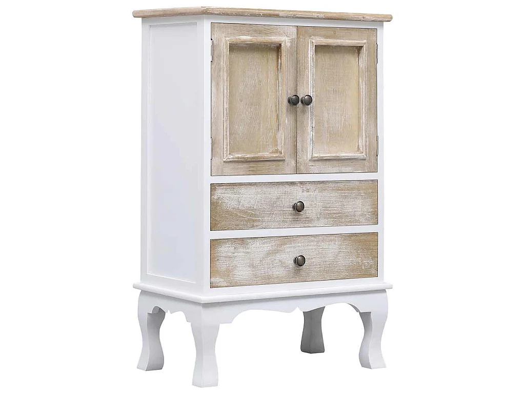 Armário com gavetas 50x30x80 cm madeira branco