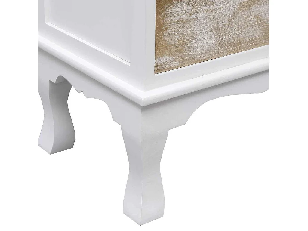 Armário com gavetas 50x30x80 cm madeira branco