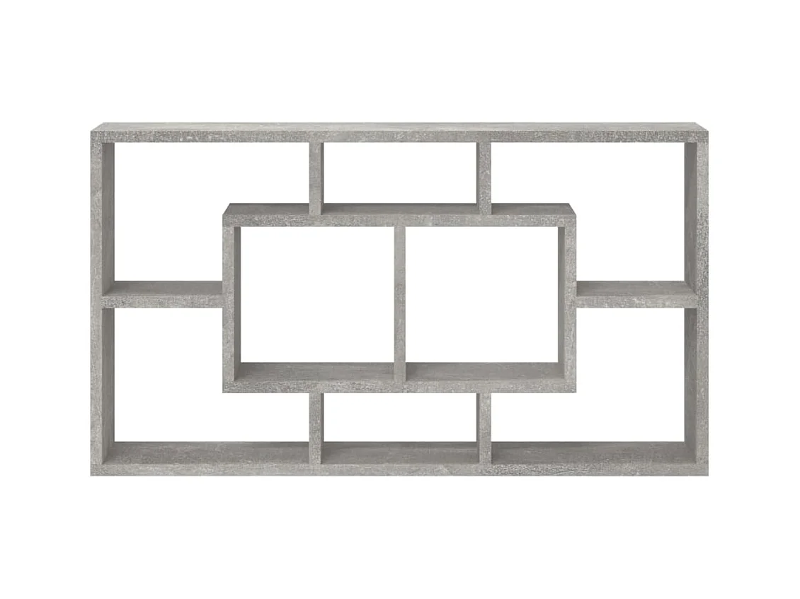 Scaffale a Muro 8 Scomparti Grigio Cemento