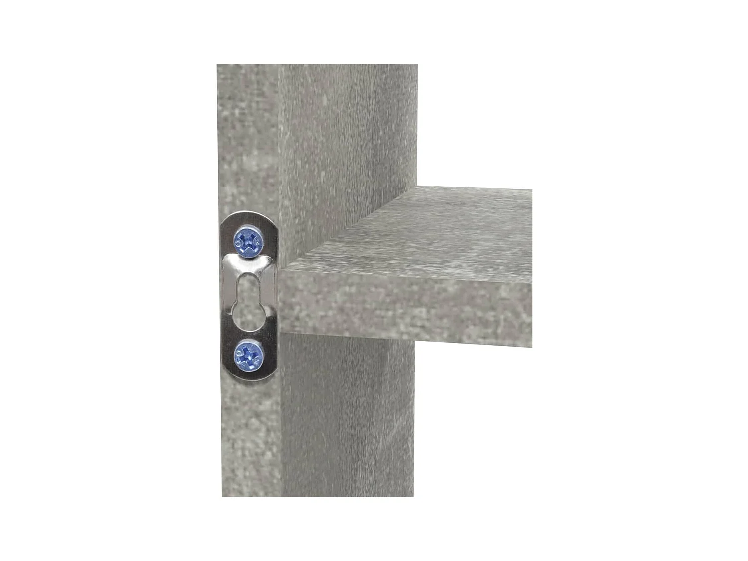 Scaffale a Muro 8 Scomparti Grigio Cemento