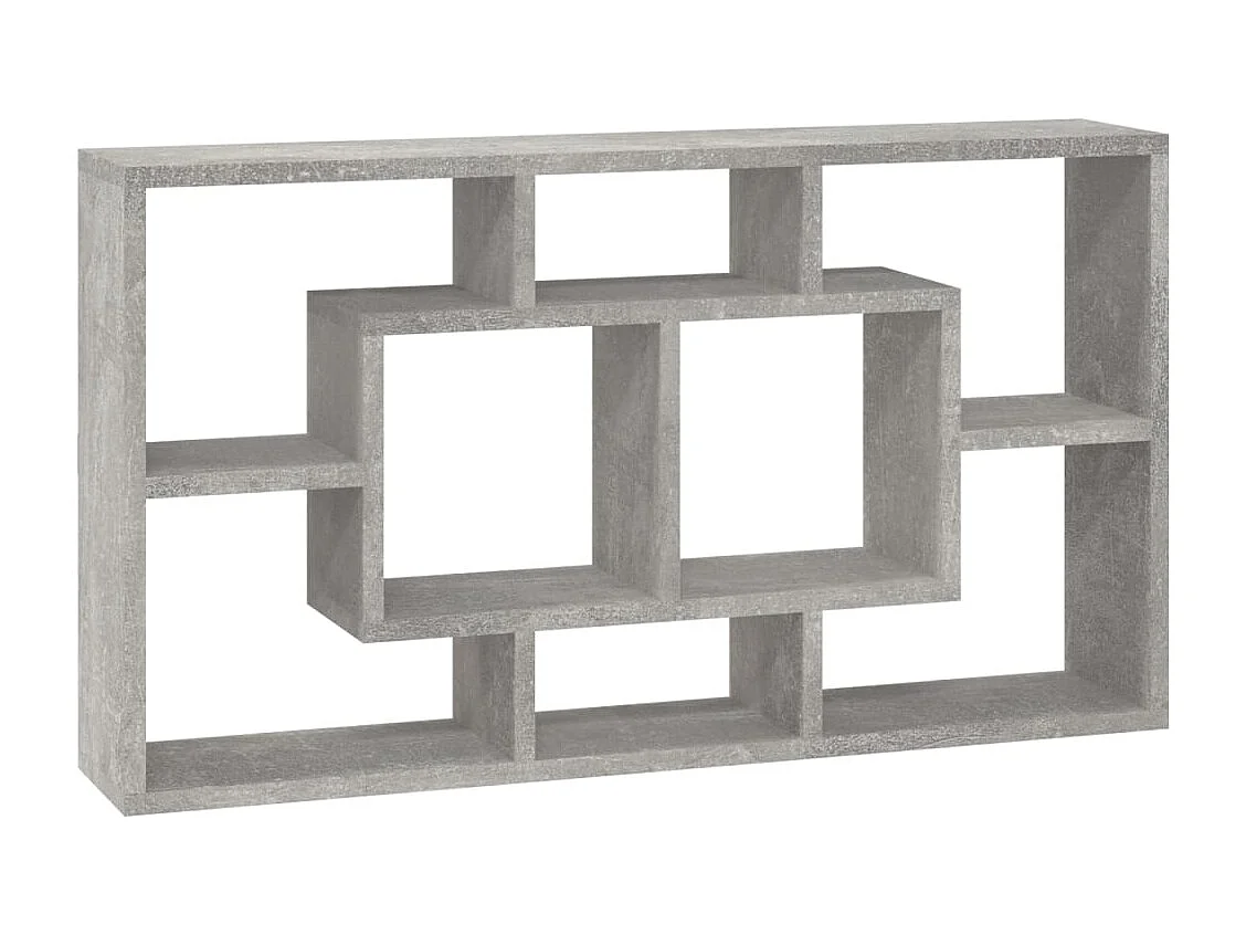 Wandschap 8 vakken betongrijs