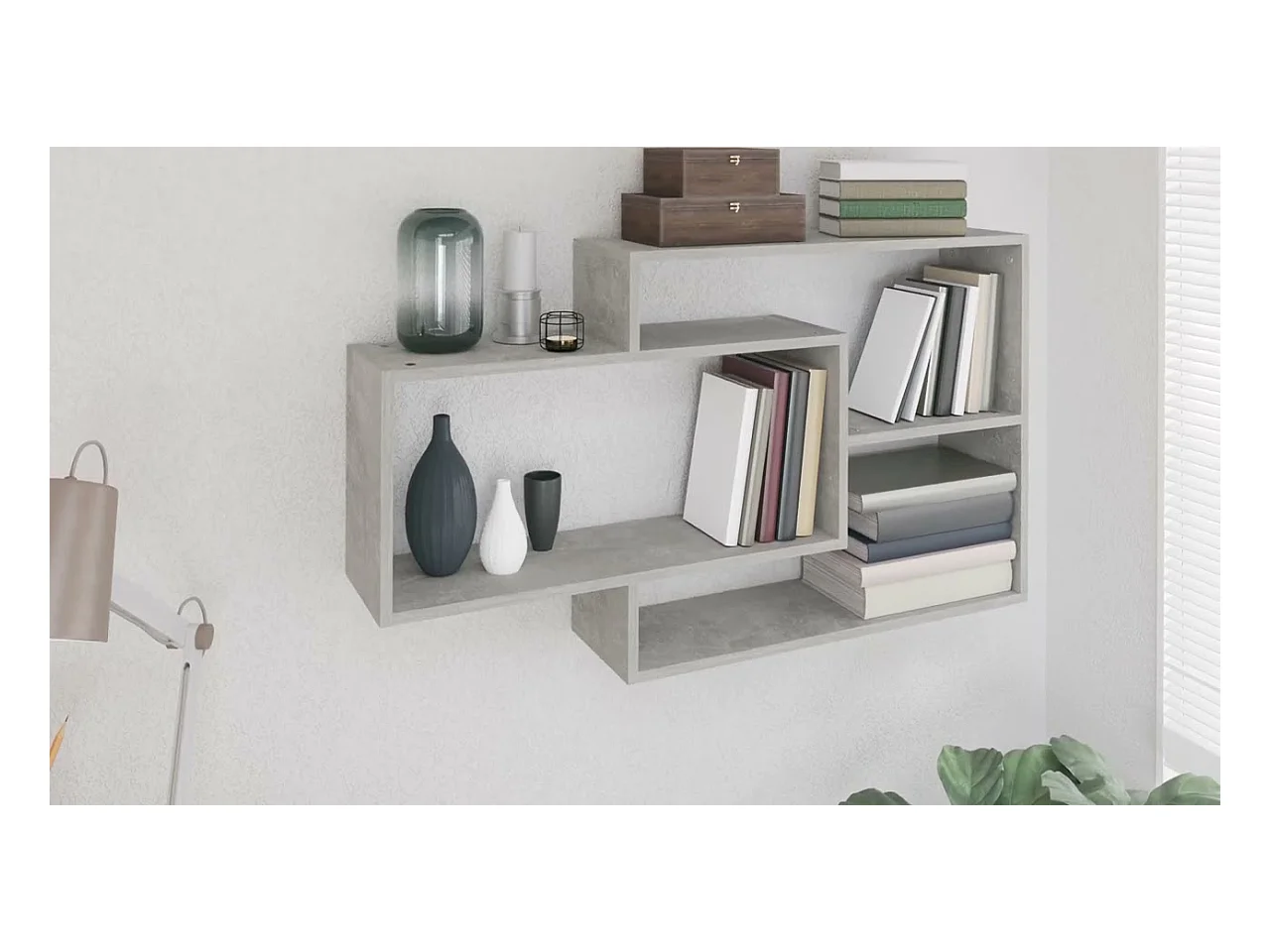 Étagères murales Gris béton 104x20x58,5 cm Bois d'ingénierie