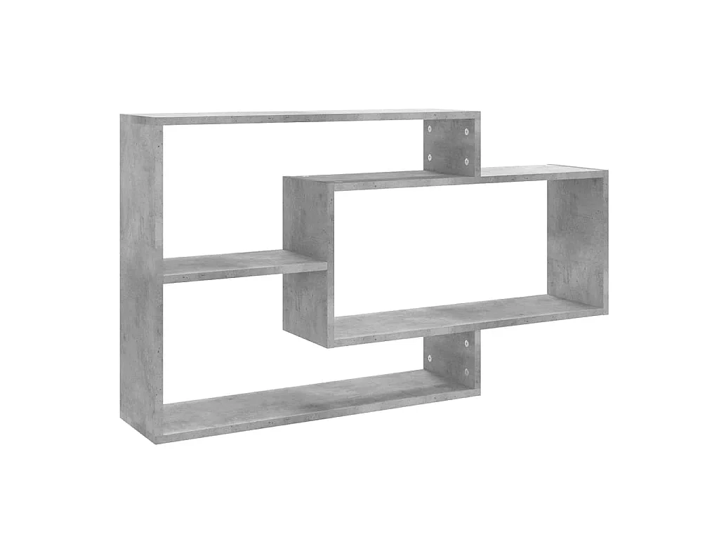Estantes de pared de contrachapada gris hormigón 104x20x58,5 cm