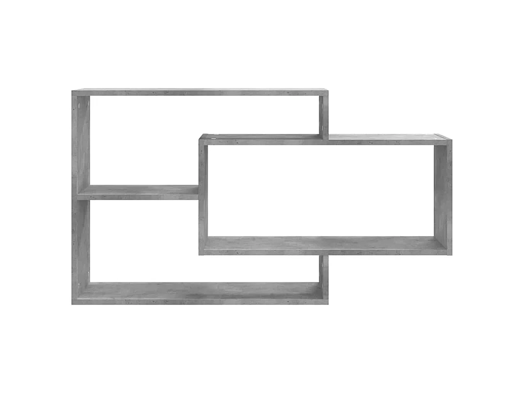 Estantes de pared de contrachapada gris hormigón 104x20x58,5 cm