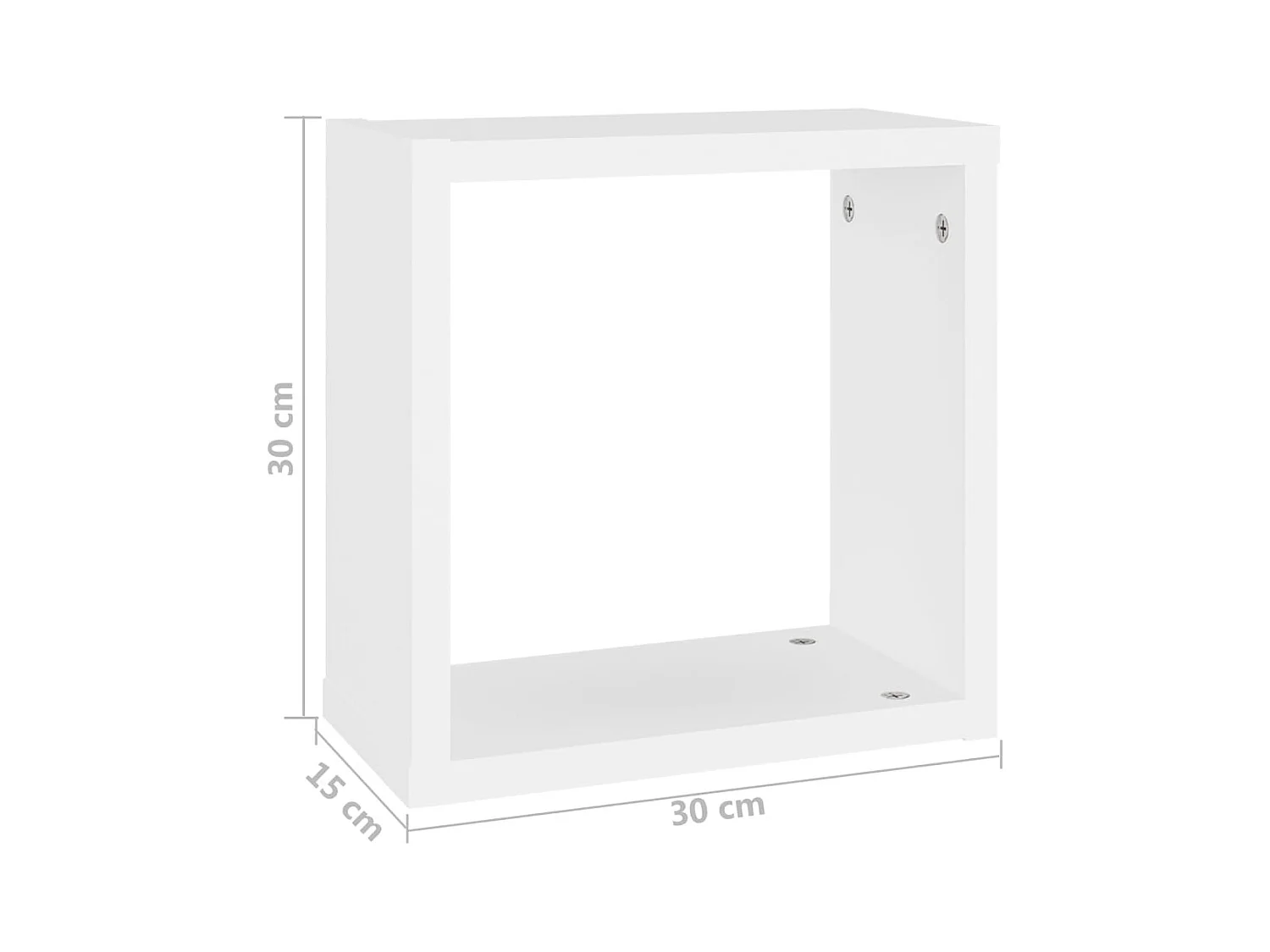 Étagères cube murales 4 pcs blanc 30x15x30 cm