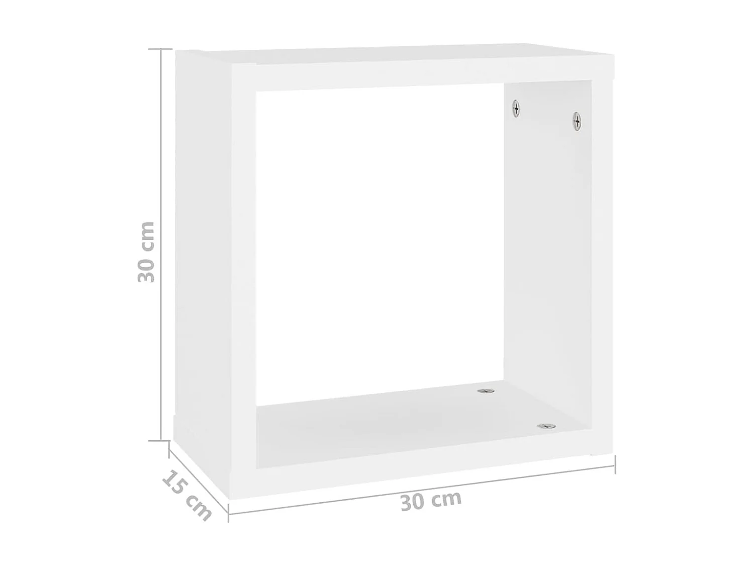 Würfelregale 4 Stk. Weiß 30x15x30 cm