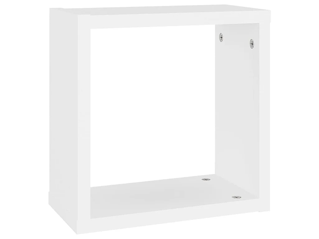 Mensole Parete a Cubo 4 pz Bianche 30x15x30 cm