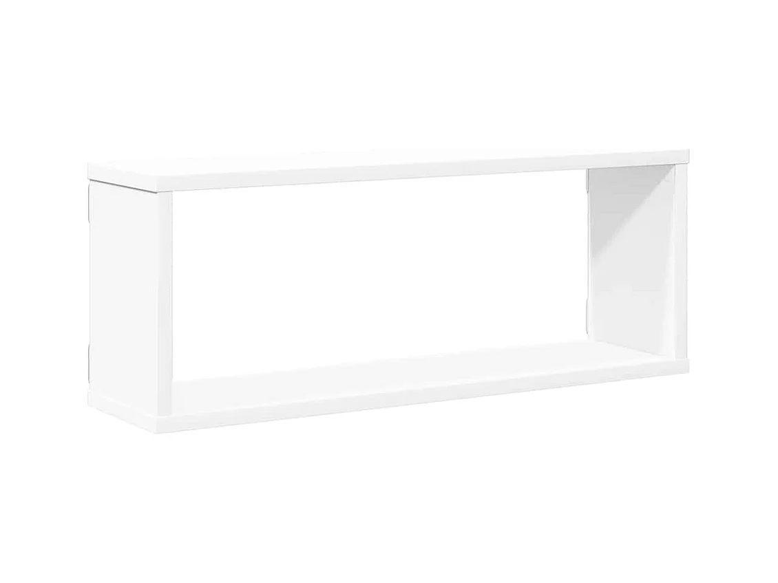 Wandschappen kubus 4 st 60x15x23 cm bewerkt hout wit