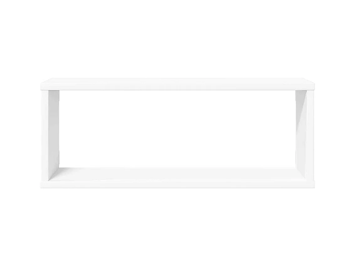 Wandschappen kubus 4 st 60x15x23 cm bewerkt hout wit