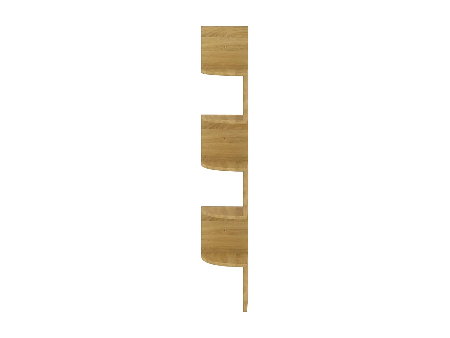 Scaffale Angolare a Muro Rovere Sonoma 19x19x123 cm Multistrato