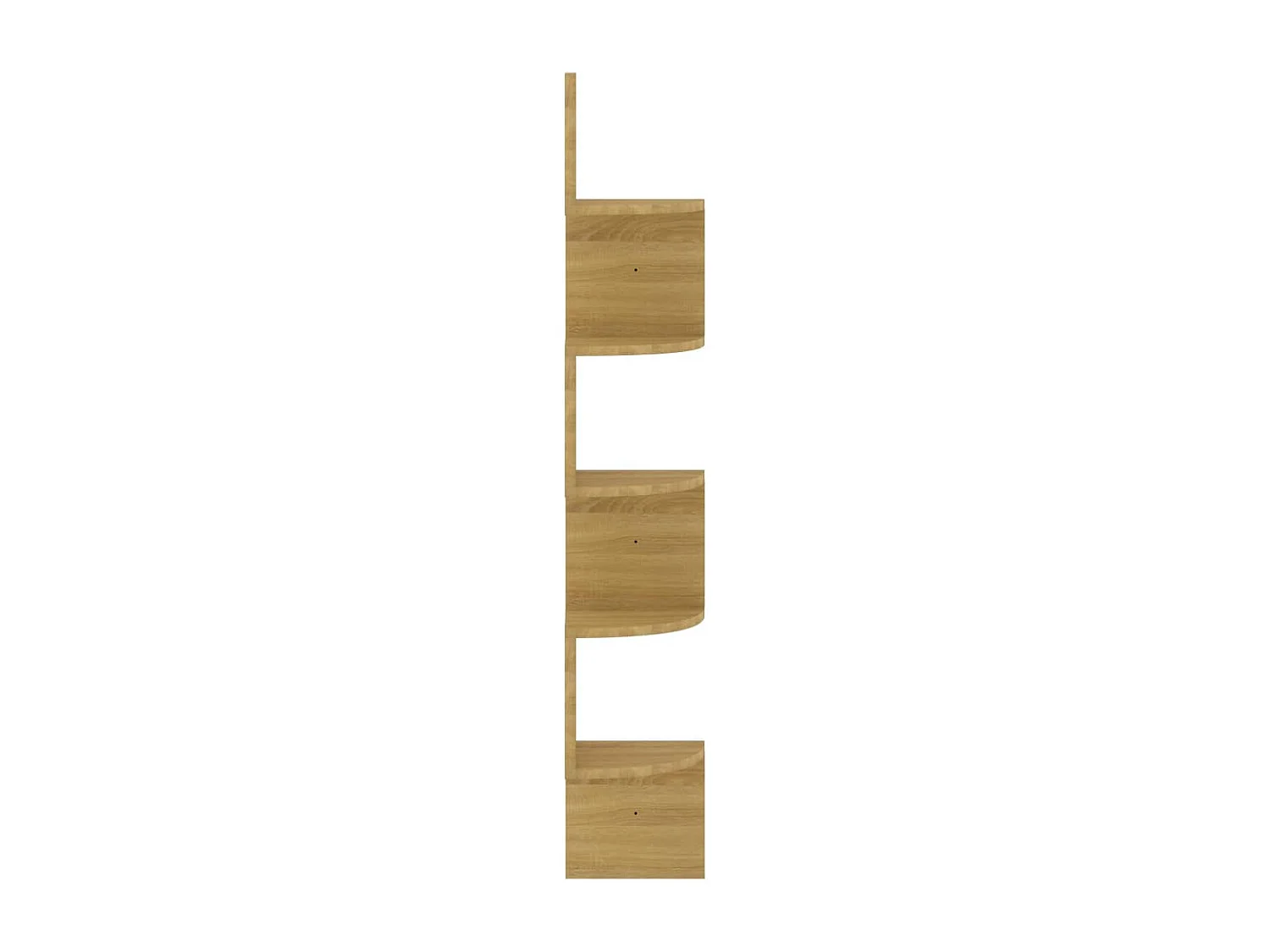 Scaffale Angolare a Muro Rovere Sonoma 19x19x123 cm Multistrato