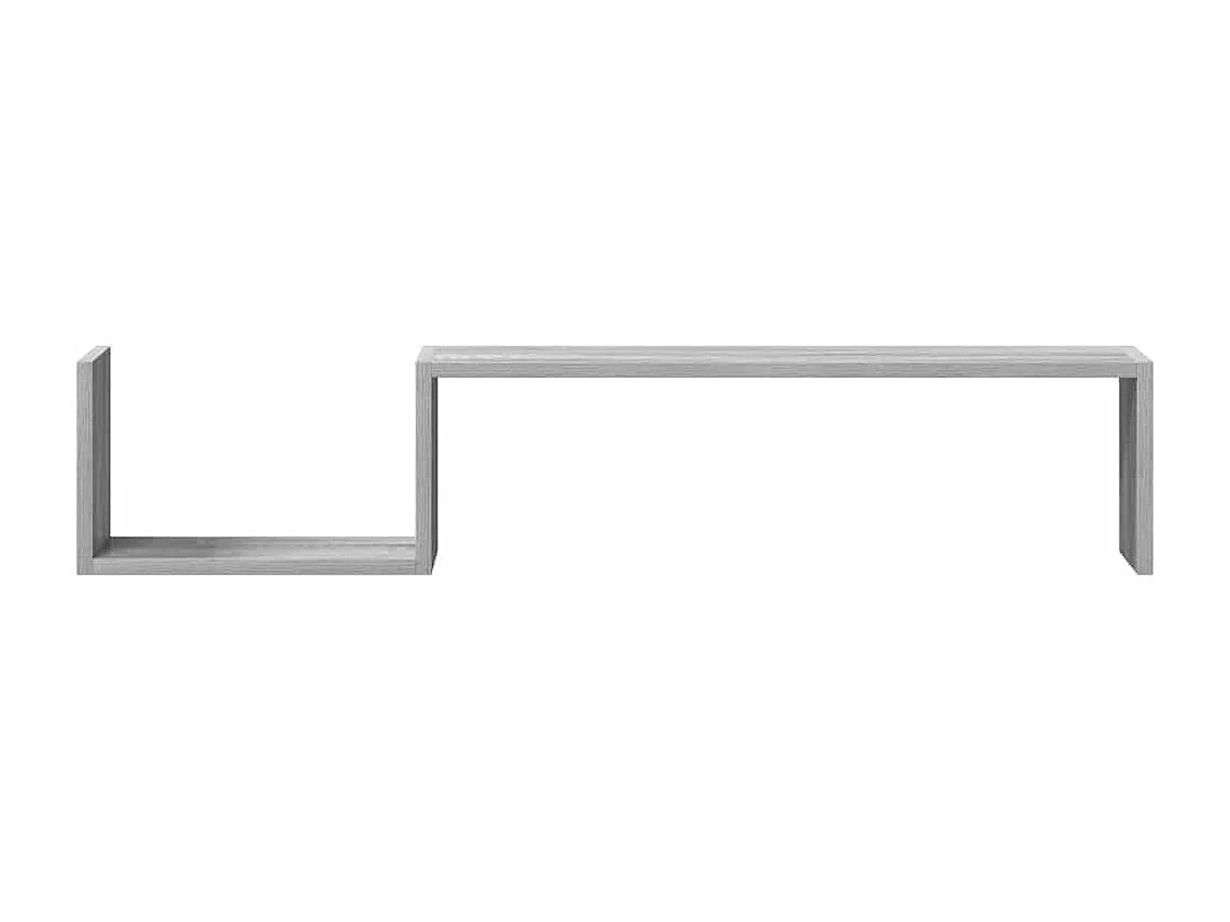 Étagères murales 2pcs Sonoma gris 100x15x20cm Bois d’ingénierie