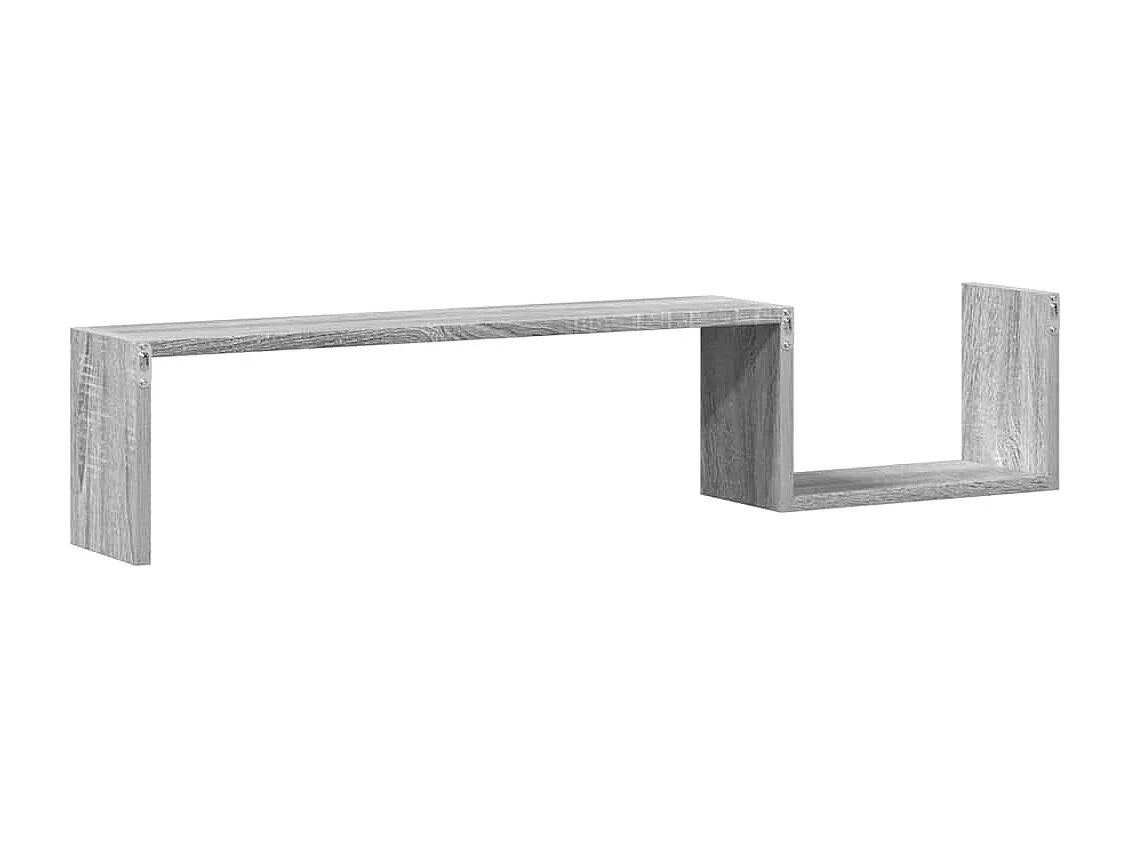 Étagères murales 2pcs Sonoma gris 100x15x20cm Bois d’ingénierie