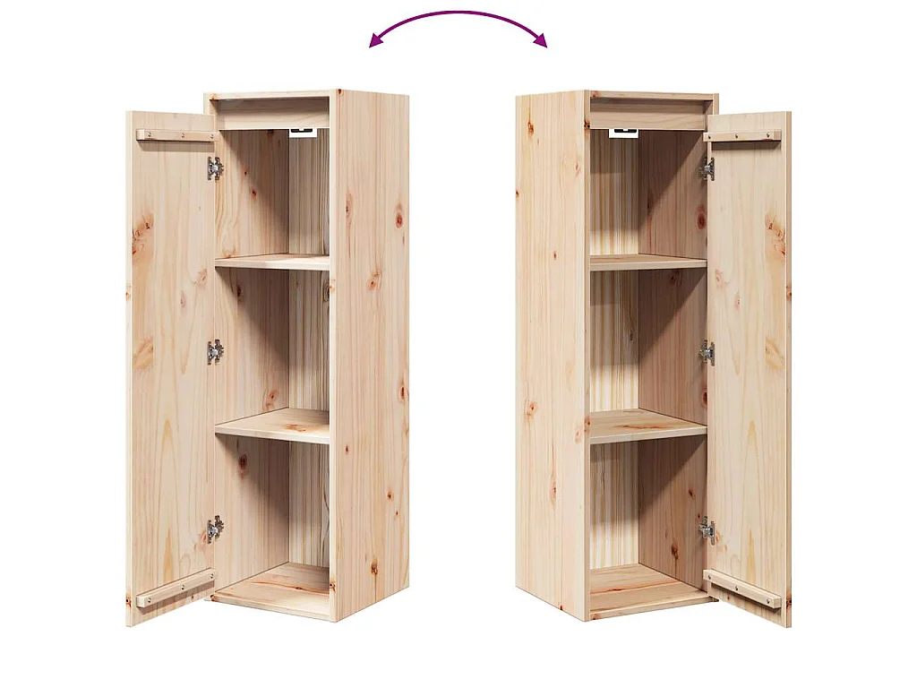 Wandschrank 30x30x100 cm Massivholz Kiefer