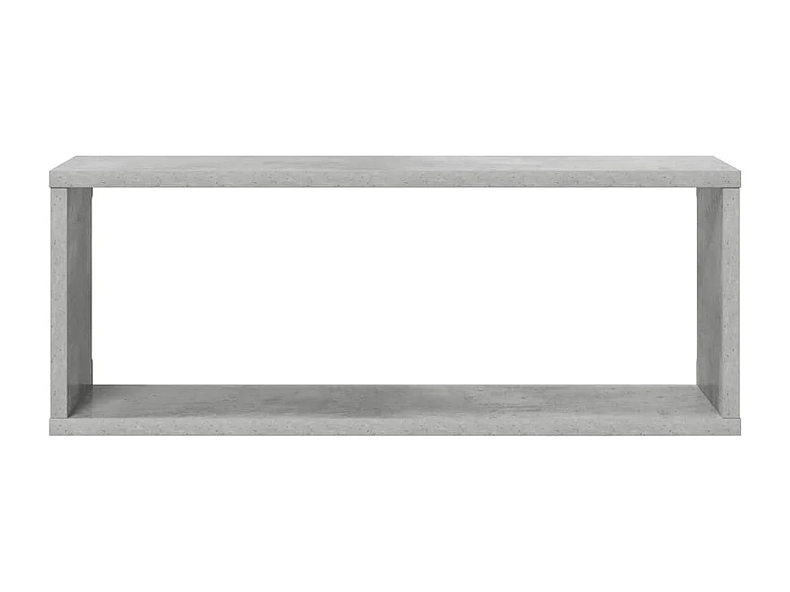 Étagères murales cube 4 pcs Gris béton Bois d’ingénierie