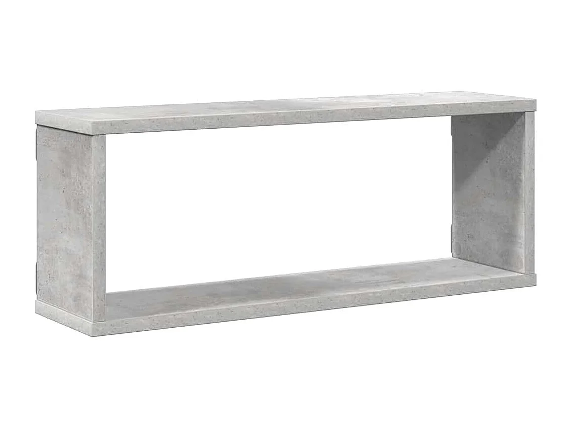 Wandschappen kubus 4 st 60x15x23 cm bewerkt hout betongrijs