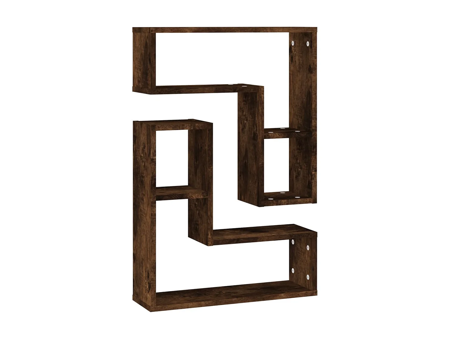 Étagères murales 2 pcs Chêne fumé 50x15x50 cm Bois d'ingénierie