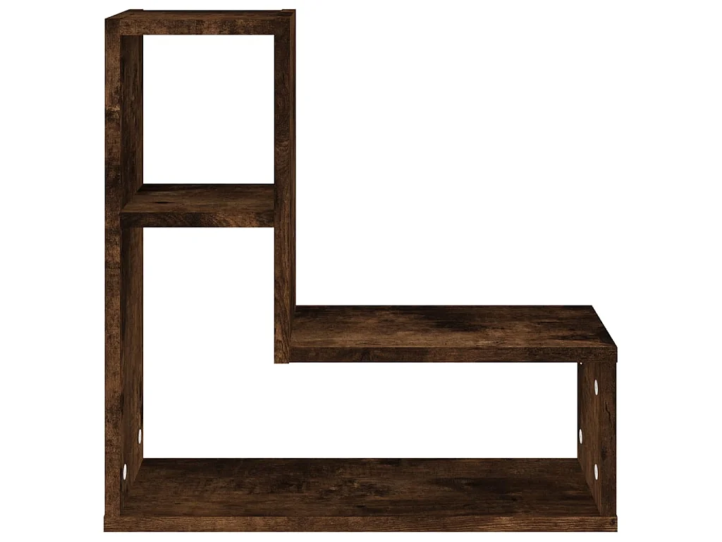 Estantes pared 2 uds madera contrachapada roble humo 50x15x50cm