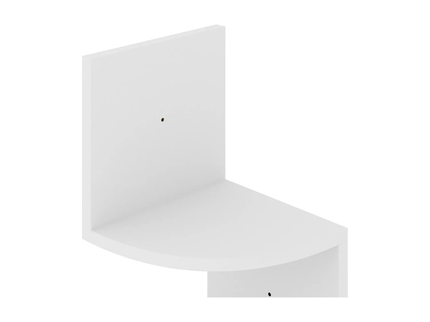 Scaffale Angolare a Muro Bianco 19x19x123 cm Legno Multistrato