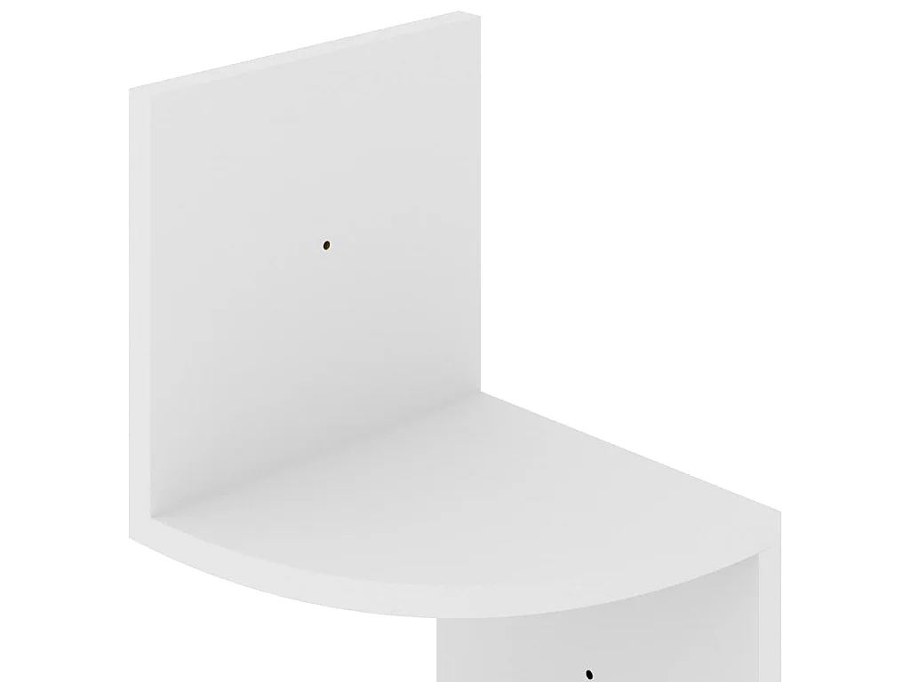 Étagère d'angle murale Blanc 19x19x123 cm Bois d'ingénierie