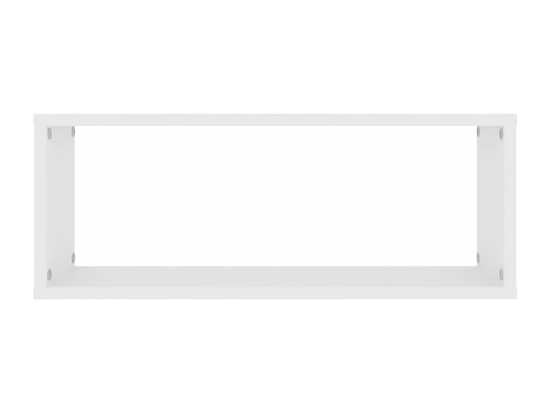 Prateleiras parede forma de cubo 6 pcs derivados madeira branco