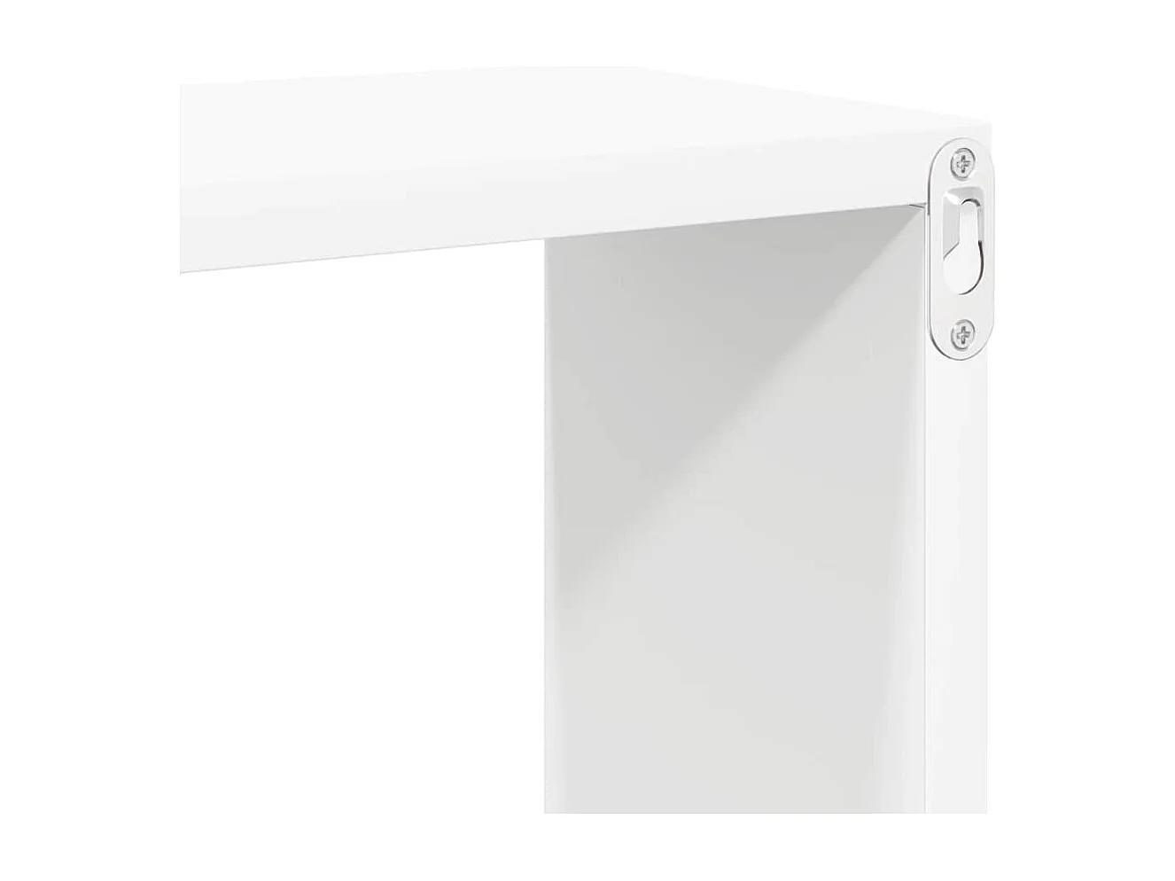 Prateleiras parede forma de cubo 6 pcs derivados madeira branco