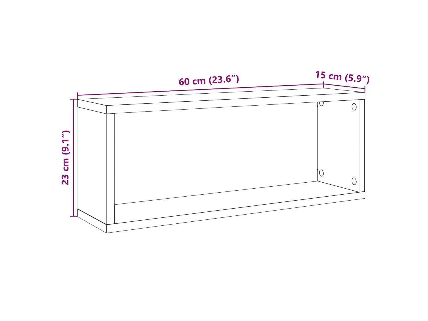 Étagères murales cube 6 pcs Blanc 60x15x23 cm Bois d’ingénierie