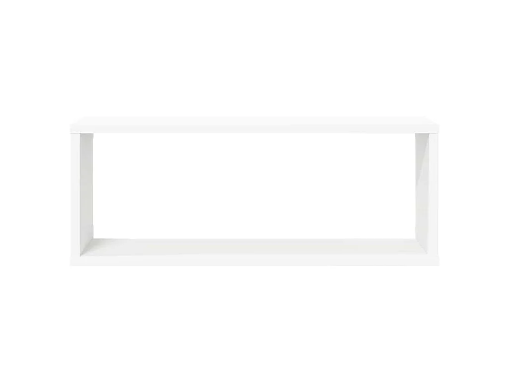 Étagères murales cube 6 pcs Blanc 60x15x23 cm Bois d’ingénierie