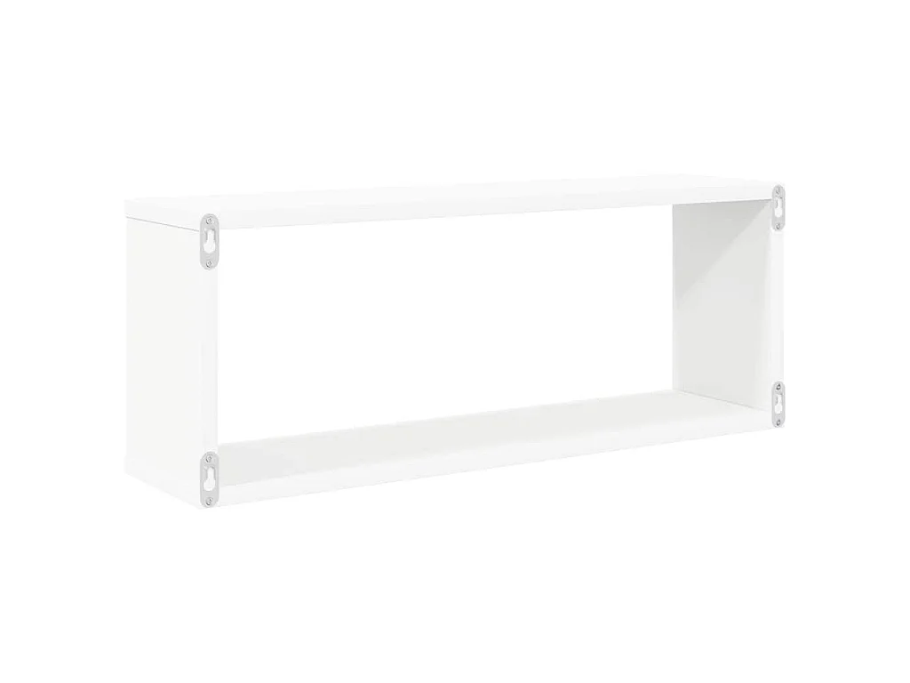 Étagères murales cube 6 pcs Blanc 60x15x23 cm Bois d’ingénierie