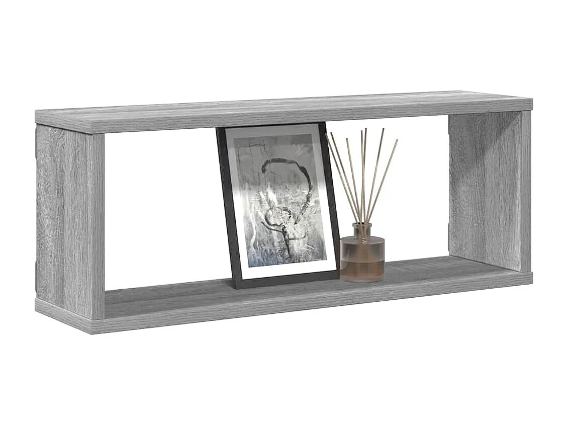 Würfelregale 4 Stk. Grau Sonoma 60x15x23 cm Holzwerkstoff