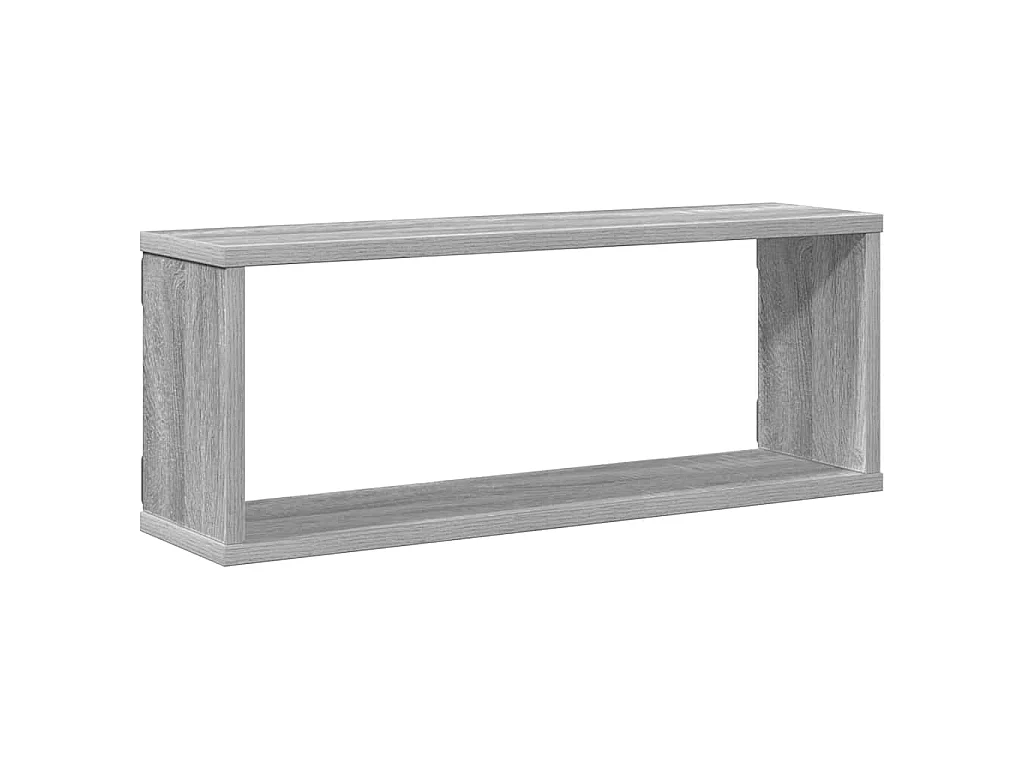 Wandschappen kubus 4 st 60x15x23 cm bewerkt hout grijs sonoma
